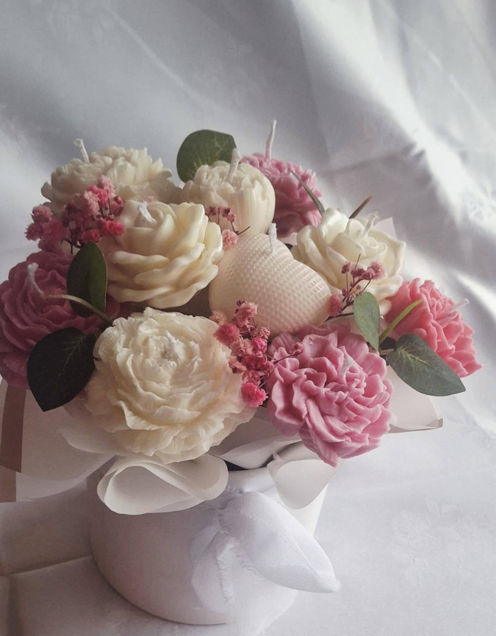 Hjemmelaget blomsterlys